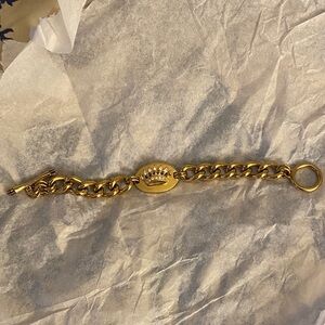 Juicy Couture  vintage Gold Bracelet with Crown Detail